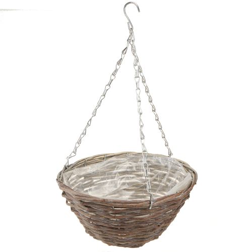 Floristik24 Vaso para Flores Pendurado Madeira Natural Cinza Ø30cm 2pcs
