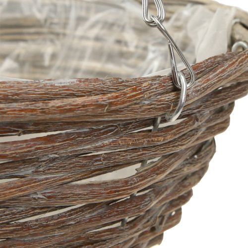 Itens Vaso para Flores Pendurado Madeira Natural Cinza Ø30cm 2pcs