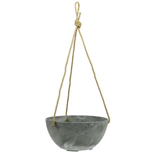 Floristik24 Cesto de flores "Fiona" Ø25cm Alt.12cm cinza