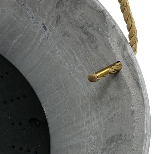 Floristik24 Cesto de flores "Fiona" Ø25cm Alt.12cm cinza