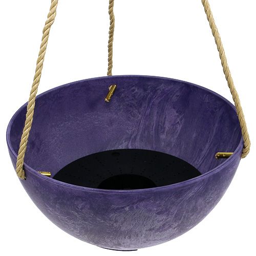 Floristik24 Cesto de flores &quot;Fiona&quot; Ø25cm Alt.12cm roxo