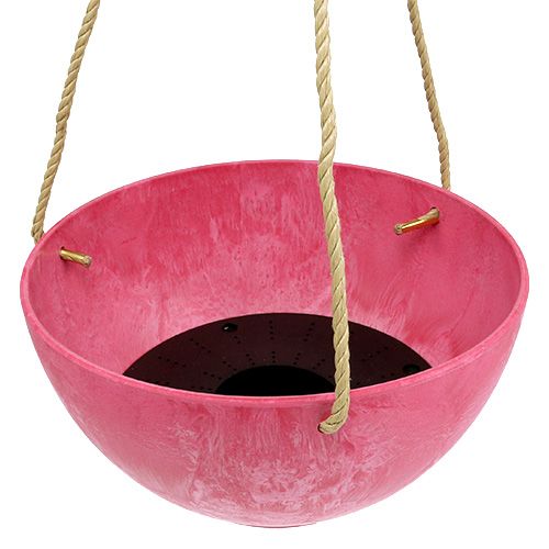 Floristik24 Cesto de flores "Fiona" Ø25cm Alt.12cm rosa