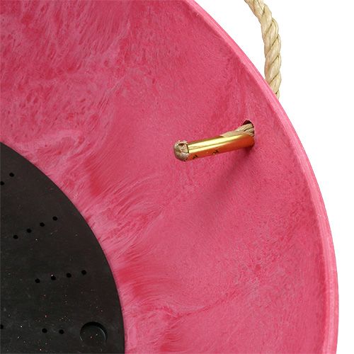 Floristik24 Cesto de flores "Fiona" Ø25cm Alt.12cm rosa