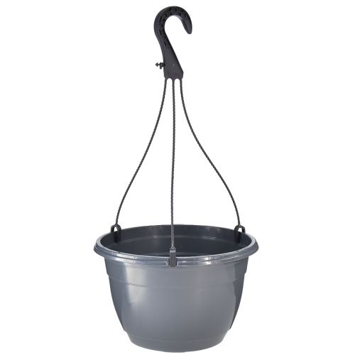 Floristik24 Cesta suspensa vaso antracite para pendurar Ø25cm Alt.50cm