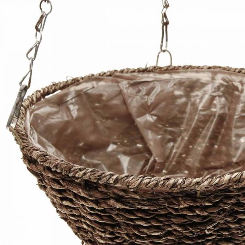 Floristik24 Cesta de flores cesta suspensa marrom cesta suspensa cesta de plantas Ø25cm