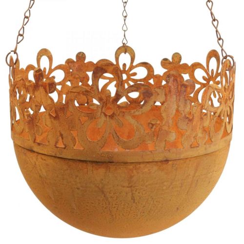 Itens Cesto de pendurar decoração de metal enferrujado decoração de pendurar Ø20cm A16cm