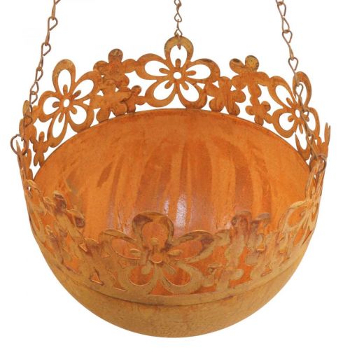 Itens Cesto de pendurar decoração de metal enferrujado decoração de pendurar Ø20cm A16cm