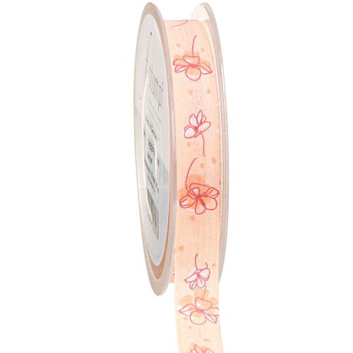 Itens Fita de flores fita de presente de primavera damasco pastel 15mm 20m