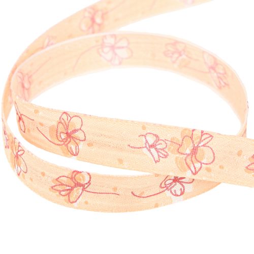 Itens Fita de flores fita de presente de primavera damasco pastel 15mm 20m