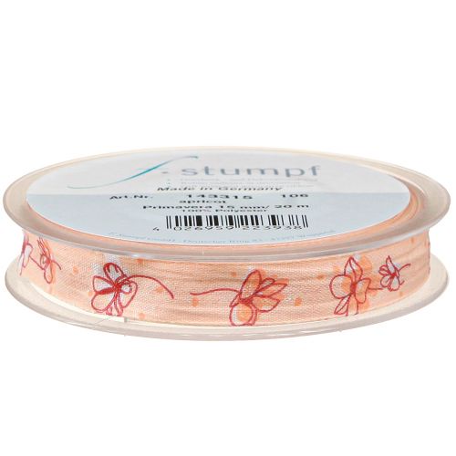 Itens Fita de flores fita de presente de primavera damasco pastel 15mm 20m