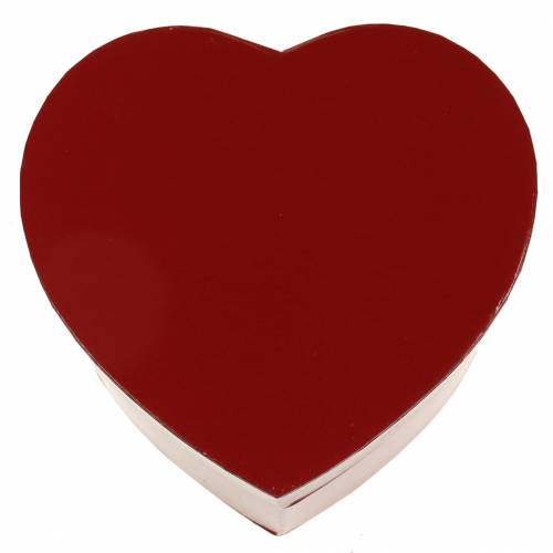 Floristik24 Caixa de flores com coração vermelho 18/20 cm conjunto de 2