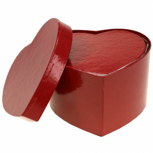 Floristik24 Caixa de flores com coração vermelho 14/16 cm conjunto de 2