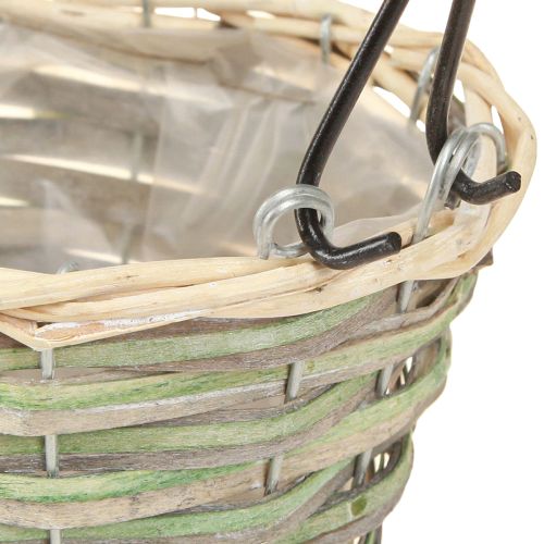 Itens Alça para cesta de flores com placa metálica Ø23/20/17cm conjunto de 3