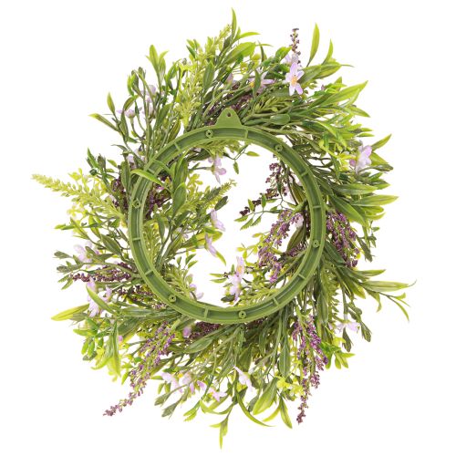 Itens Coroa de Flores de Bach Lavanda Artificial Roxa Ø33cm