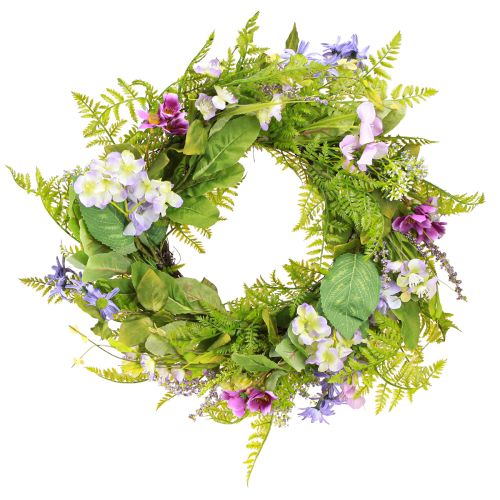 Floristik24 Guirlanda de flores artificiais com guirlanda de videira colorida Alt.13cm Ø55cm