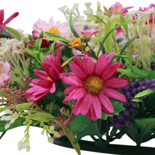 Floristik24 Guirlanda de flores guirlanda de porta artificial rosa roxo Ø30cm Alt.10cm