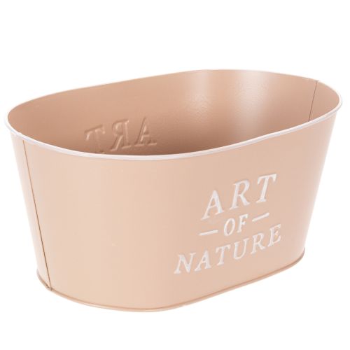 Vaso oval de zinco para flores, rosa antiga, 27×18cm, A12,5cm | Floristik24.pt