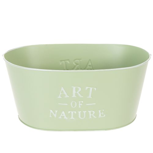Vaso oval para flores em zinco verde menta, 27×18cm A12,5cm comprar | Floristik24.pt