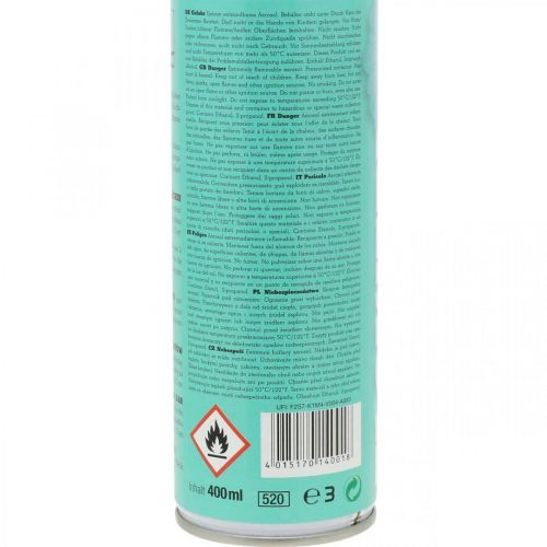 Floristik24 Spray para flores Decoração de flores Azul claro Aquamarine Color Spray 400ml