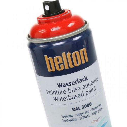 Floristik24 Verniz de água livre Belton vermelho alto brilho spray de cor vermelho fogo 400ml