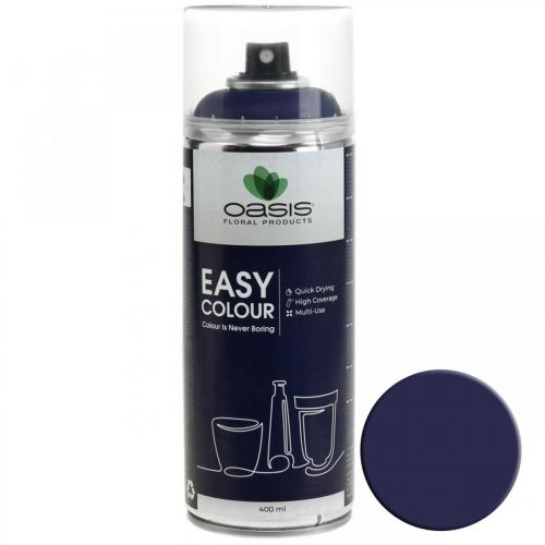 Floristik24 OASIS® Easy Color Spray, spray de tinta azul escuro 400ml