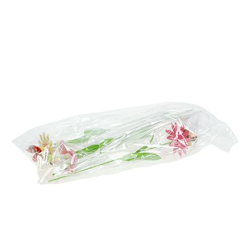 Floristik24 Tipo de flor de metal de plug de flor. 6,5cm L32cm 4pcs
