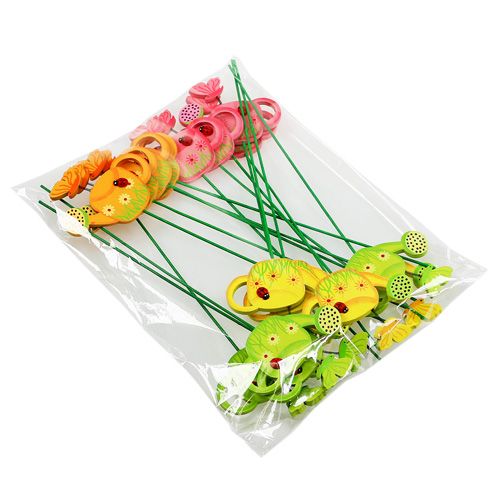 Itens Plugue de flor regador colorido plugue de jardim decoração de primavera 16 peças