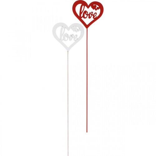 Itens Plugue de flor coração plugue decorativo de madeira vermelho Love 7cm 12pcs