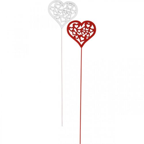 Itens Plugue de flor coração vermelho, plugue decorativo branco Dia dos Namorados 7cm 12pcs