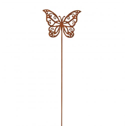 Itens Bujão de flor de metal enferrujado decoração de borboleta 10×7cm 3 peças