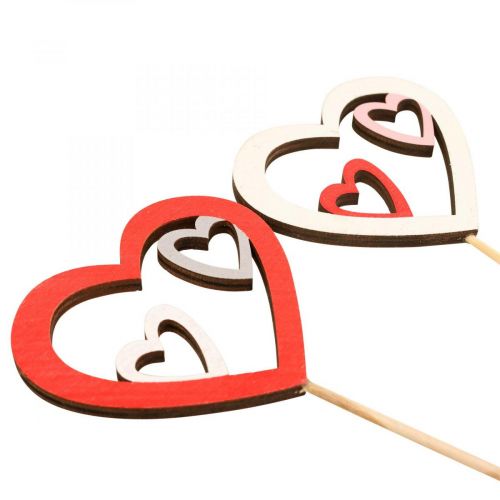 Itens Plugue de flor Plugue decorativo Dia dos Namorados coração vermelho 7cm 12 un