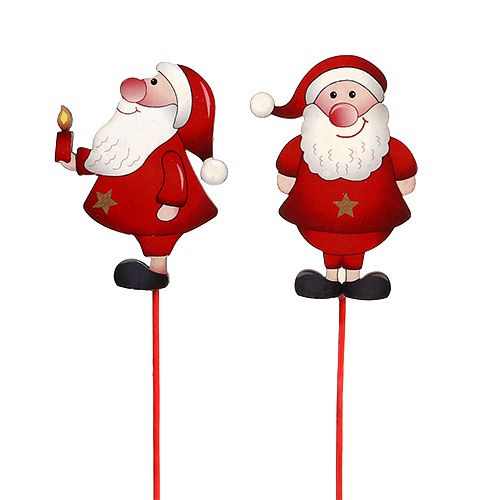 Floristik24 Tampão de flor Nikolaus 12pcs