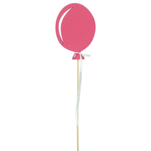 Floristik24 Buquê de flores decoração bolo topper balão rosa 28 cm 8 unidades