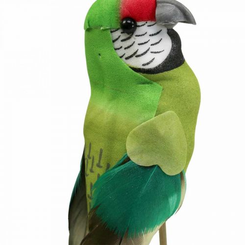 Itens Pássaro de flor, papagaio deco verde 23×4,5×5,5cm 6uds