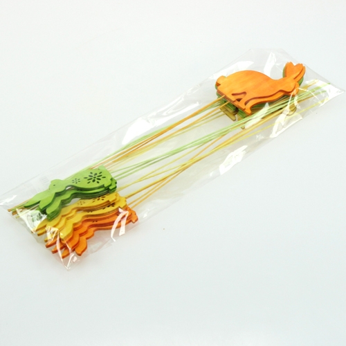 Floristik24 Plugue decorativo coelho, 3 cores, 8cm, 18 peças