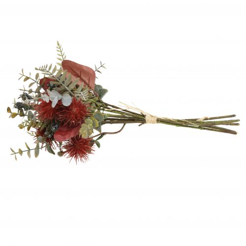 Floristik24 Buquê flores artificiais eucalipto cardo decoração floral 36cm