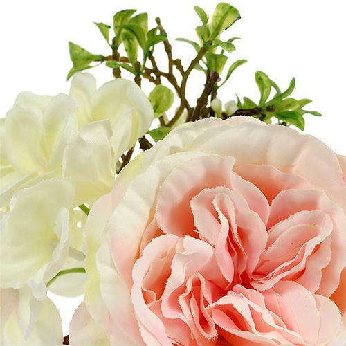 Itens Bouquet mini-creme rosa 20cm