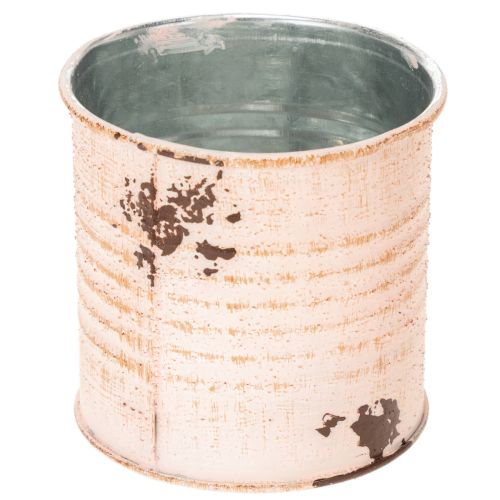 Itens Vaso decorativo para flores, lata de metal cor salmão, recipiente para ervas aromáticas Ø8cm H7,5cm