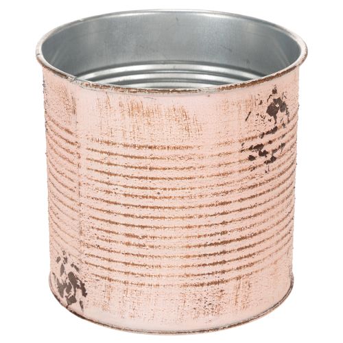 Itens Vaso de flores decorativo em lata, cor salmão, de metal, Ø15,5cm A15cm