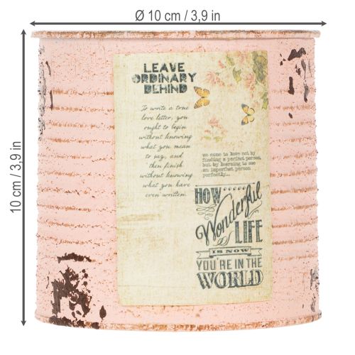 Itens Vaso de flores decorativo em metal cor salmão, decoração de verão, Ø11cm H10,5cm