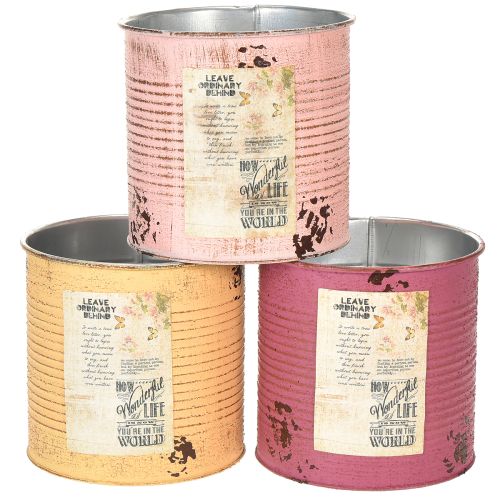 Vaso de flores vintage para decoração de sala de estar e escritório, 15 cm, conjunto com 3 peças.