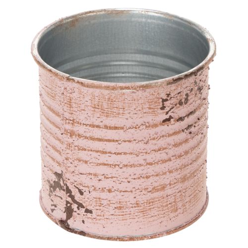 Itens Vaso de flores decorativo redondo de metal estilo antigo com rosas, Ø8cm A7,5cm