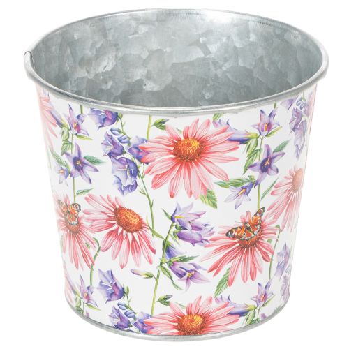 Floristik24 Vaso de flores, decoração de primavera, floreira, metal, Ø12cm, A10,5cm