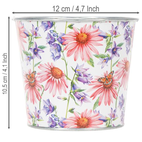 Itens Vaso de flores, decoração de primavera, floreira, metal, Ø12cm, A10,5cm