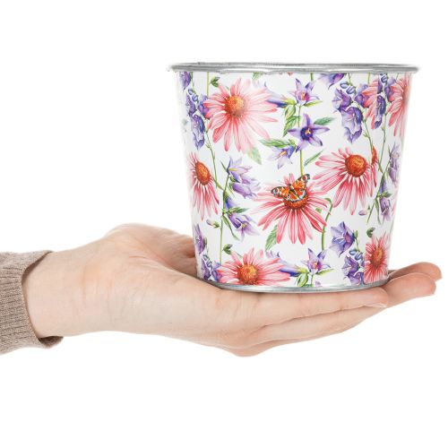 Itens Vaso de flores, decoração de primavera, floreira, metal, Ø12cm, A10,5cm