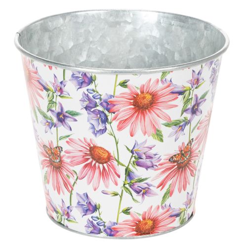 Floristik24 Vaso de flores, decoração de primavera, floreira, metal, Ø14cm A12,5cm