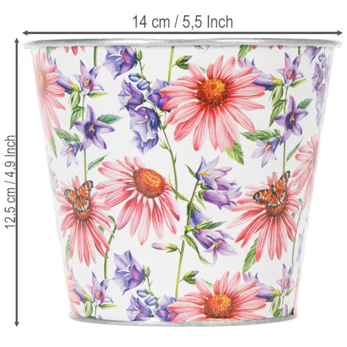 Itens Vaso de flores, decoração de primavera, floreira, metal, Ø14cm A12,5cm