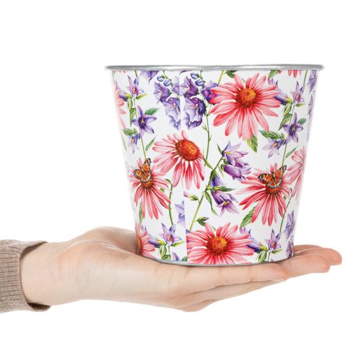 Itens Vaso de flores, decoração de primavera, floreira, metal, Ø14cm A12,5cm