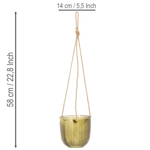 Vaso de vidro para flores/lanterna suspensa, roxo/verde, 14 cm, 2 peças | Floristik24.pt