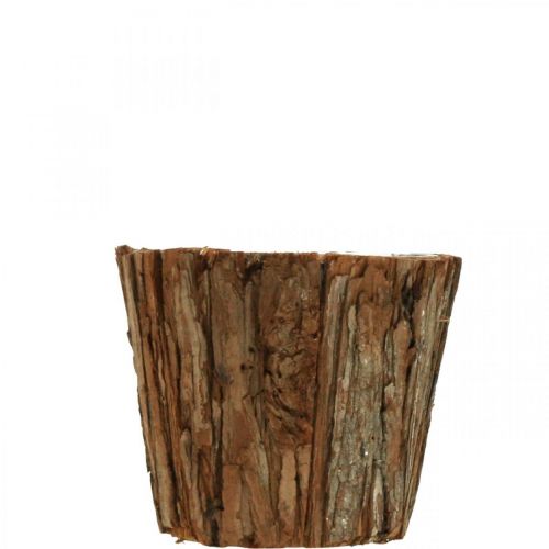 Floristik24 Floreira, floreira alta, decoração casca de árvore Ø14cm A12.5cm